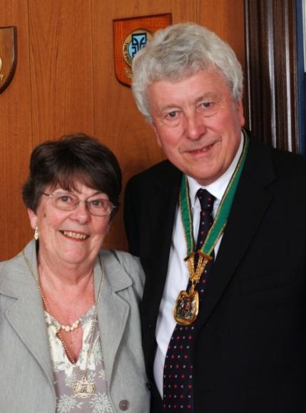 2014 Councillor David Snarrt is appointed Vice Chair of Leicestershire County Council. He is seen here with his wife Joan.