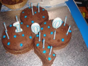 Brownie Centenary Cake