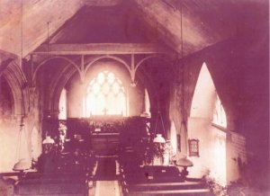 The interior of the Church before the new stained glass window was inserted in 1901