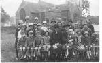 1925 Sunday School with Parson and Mrs. Marriott. taken on Church Meadow which is now the Church car park