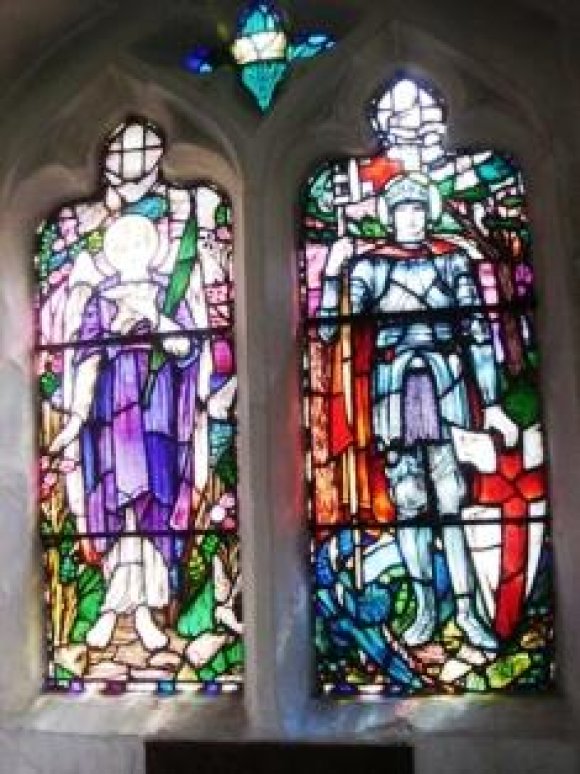 Stained Glass window near the pulpit